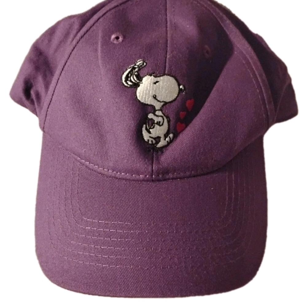 Snoopy Knotts Berry Farm Purple Hat With Hearts for Valentine's Day YOUTH RARE..